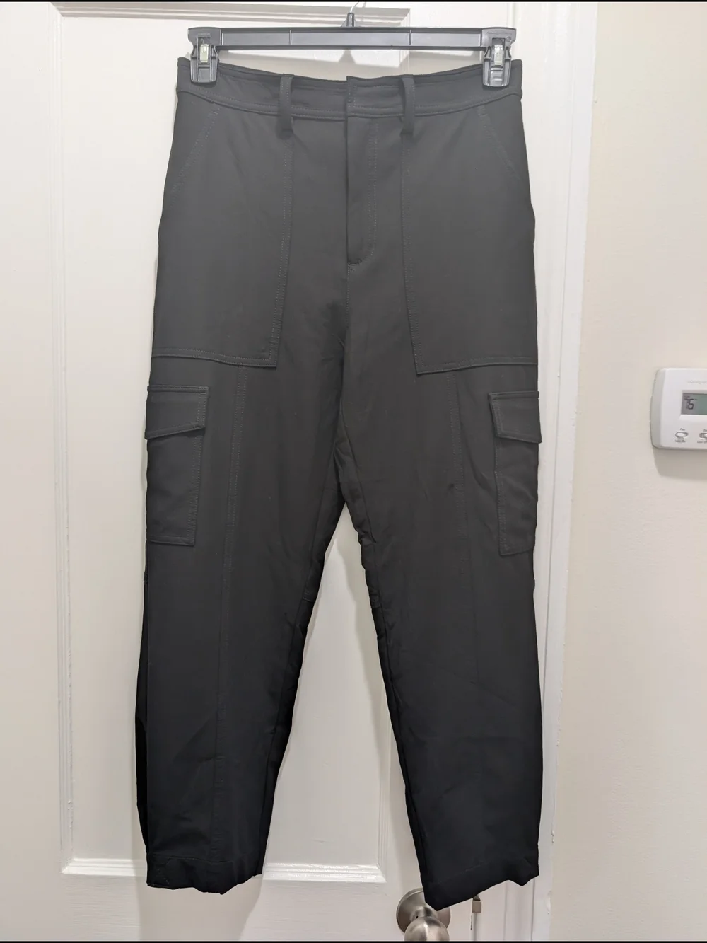 Banana Republic Tailored Black Barrel Pants With Tapered Pleat And Cuff